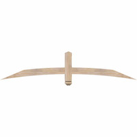 72"W x 15"H x 3 1/2"D x 3 1/2"F, 05/12 Pitch, Bellingham Smooth Timber Gable Bracket, Douglas Fir