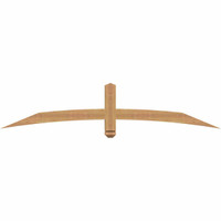 72"W x 15"H x 3 1/2"D x 3 1/2"F, 05/12 Pitch, Bellingham Smooth Timber Gable Bracket, Western Red Cedar