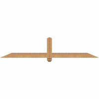 72"W x 15"H x 3 1/2"D x 3 1/2"F, 05/12 Pitch, Eugene Smooth Timber Gable Bracket, Western Red Cedar