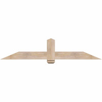 72"W x 15"H x 3 1/2"D x 5 1/2"F, 05/12 Pitch, Eugene Smooth Timber Gable Bracket, Douglas Fir