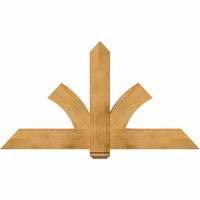 60"W x 32"H x 04"D x 6"F, 13/12 Pitch, Redmond Rough Sawn Timber Gable Bracket, Western Red Cedar