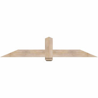 72"W x 15"H x 5 1/2"D x 5 1/2"F, 05/12 Pitch, Eugene Smooth Timber Gable Bracket, Douglas Fir