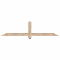 72"W x 18"H x 3 1/2"D x 3 1/2"F, 06/12 Pitch, Eugene Smooth Timber Gable Bracket, Douglas Fir