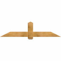 72"W x 18"H x 04"D x 6"F, 06/12 Pitch, Eugene Rough Sawn Timber Gable Bracket, Western Red Cedar
