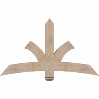 60"W x 35"H x 5 1/2"D x 5 1/2"F, 14/12 Pitch, Davenport Smooth Timber Gable Bracket, Douglas Fir