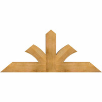 60"W x 25"H x 06"D x 6"F, 10/12 Pitch, Richland Rough Sawn Timber Gable Bracket, Western Red Cedar