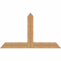60"W x 35"H x 5 1/2"D x 5 1/2"F, 14/12 Pitch, Portland Smooth Timber Gable Bracket, Western Red Cedar