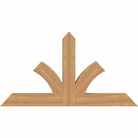 60"W x 32"H x 5 1/2"D x 5 1/2"F, 13/12 Pitch, Richland Smooth Timber Gable Bracket, Western Red Cedar