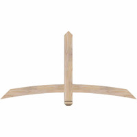60"W x 30"H x 3 1/2"D x 3 1/2"F, 12/12 Pitch, Bellingham Smooth Timber Gable Bracket, Douglas Fir