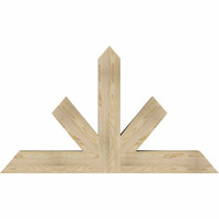60"W x 35"H x 06"D x 6"F, 14/12 Pitch, Saratoga Rough Sawn Timber Gable Bracket, Douglas Fir