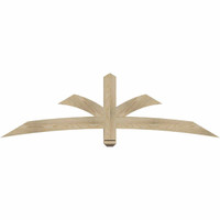 72"W x 21"H x 04"D x 4"F, 07/12 Pitch, Davenport Rough Sawn Timber Gable Bracket, Douglas Fir