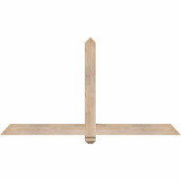 60"W x 32"H x 3 1/2"D x 3 1/2"F, 13/12 Pitch, Eugene Smooth Timber Gable Bracket, Douglas Fir