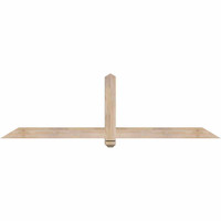 72"W x 21"H x 3 1/2"D x 3 1/2"F, 07/12 Pitch, Eugene Smooth Timber Gable Bracket, Douglas Fir