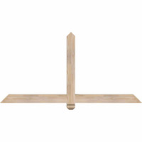60"W x 30"H x 3 1/2"D x 3 1/2"F, 12/12 Pitch, Eugene Smooth Timber Gable Bracket, Douglas Fir