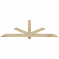 72"W x 21"H x 04"D x 4"F, 07/12 Pitch, Kennewick Rough Sawn Timber Gable Bracket, Douglas Fir