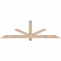 72"W x 21"H x 3 1/2"D x 3 1/2"F, 07/12 Pitch, Kennewick Smooth Timber Gable Bracket, Douglas Fir