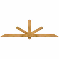 72"W x 21"H x 3 1/2"D x 3 1/2"F, 07/12 Pitch, Kennewick Smooth Timber Gable Bracket, Western Red Cedar