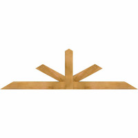 72"W x 21"H x 04"D x 4"F, 07/12 Pitch, Saratoga Rough Sawn Timber Gable Bracket, Western Red Cedar