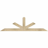 72"W x 21"H x 04"D x 4"F, 07/12 Pitch, Saratoga Rough Sawn Timber Gable Bracket, Douglas Fir