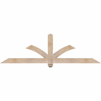 72"W x 21"H x 3 1/2"D x 3 1/2"F, 07/12 Pitch, Redmond Smooth Timber Gable Bracket, Douglas Fir