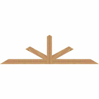 72"W x 21"H x 3 1/2"D x 3 1/2"F, 07/12 Pitch, Saratoga Smooth Timber Gable Bracket, Western Red Cedar