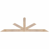 72"W x 21"H x 3 1/2"D x 3 1/2"F, 07/12 Pitch, Saratoga Smooth Timber Gable Bracket, Douglas Fir