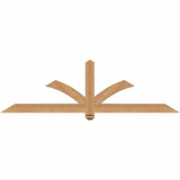72"W x 21"H x 3 1/2"D x 3 1/2"F, 07/12 Pitch, Redmond Smooth Timber Gable Bracket, Western Red Cedar