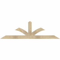 72"W x 21"H x 04"D x 4"F, 07/12 Pitch, Richland Rough Sawn Timber Gable Bracket, Douglas Fir