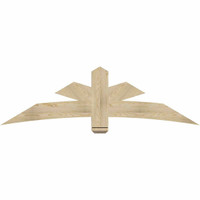 72"W x 21"H x 04"D x 6"F, 07/12 Pitch, Alberta Rough Sawn Timber Gable Bracket, Douglas Fir
