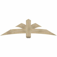 72"W x 21"H x 04"D x 6"F, 07/12 Pitch, Davenport Rough Sawn Timber Gable Bracket, Douglas Fir