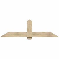 72"W x 21"H x 04"D x 6"F, 07/12 Pitch, Eugene Rough Sawn Timber Gable Bracket, Douglas Fir