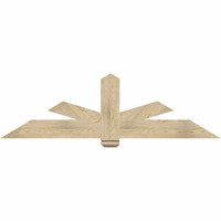 72"W x 21"H x 04"D x 6"F, 07/12 Pitch, Kennewick Rough Sawn Timber Gable Bracket, Douglas Fir