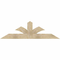 72"W x 21"H x 04"D x 6"F, 07/12 Pitch, Richland Rough Sawn Timber Gable Bracket, Douglas Fir