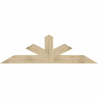 72"W x 21"H x 04"D x 6"F, 07/12 Pitch, Saratoga Rough Sawn Timber Gable Bracket, Douglas Fir