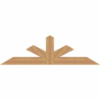 72"W x 21"H x 3 1/2"D x 5 1/2"F, 07/12 Pitch, Saratoga Smooth Timber Gable Bracket, Western Red Cedar