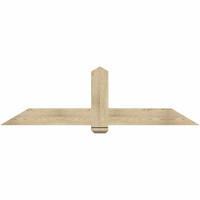 72"W x 21"H x 06"D x 6"F, 07/12 Pitch, Eugene Rough Sawn Timber Gable Bracket, Douglas Fir