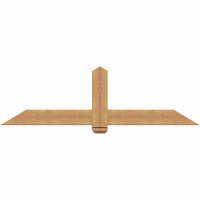 72"W x 21"H x 5 1/2"D x 5 1/2"F, 07/12 Pitch, Eugene Smooth Timber Gable Bracket, Western Red Cedar