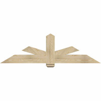 72"W x 21"H x 06"D x 6"F, 07/12 Pitch, Kennewick Rough Sawn Timber Gable Bracket, Douglas Fir