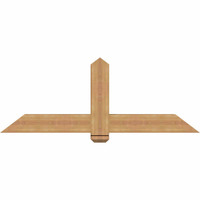 60"W x 22"H x 5 1/2"D x 5 1/2"F, 09/12 Pitch, Eugene Smooth Timber Gable Bracket, Western Red Cedar