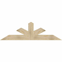 72"W x 21"H x 06"D x 6"F, 07/12 Pitch, Saratoga Rough Sawn Timber Gable Bracket, Douglas Fir