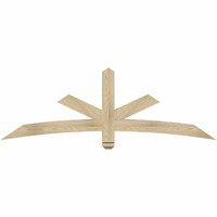 72"W x 24"H x 04"D x 4"F, 08/12 Pitch, Alberta Rough Sawn Timber Gable Bracket, Douglas Fir