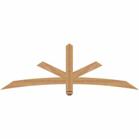 72"W x 24"H x 3 1/2"D x 3 1/2"F, 08/12 Pitch, Alberta Smooth Timber Gable Bracket, Western Red Cedar