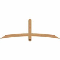72"W x 24"H x 3 1/2"D x 3 1/2"F, 08/12 Pitch, Bellingham Smooth Timber Gable Bracket, Western Red Cedar