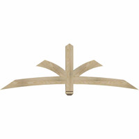 72"W x 24"H x 04"D x 4"F, 08/12 Pitch, Davenport Rough Sawn Timber Gable Bracket, Douglas Fir