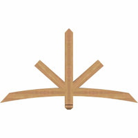 60"W x 32"H x 3 1/2"D x 3 1/2"F, 13/12 Pitch, Alberta Smooth Timber Gable Bracket, Western Red Cedar