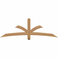 72"W x 24"H x 3 1/2"D x 3 1/2"F, 08/12 Pitch, Davenport Smooth Timber Gable Bracket, Western Red Cedar