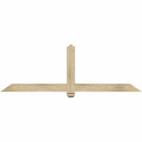 72"W x 24"H x 04"D x 4"F, 08/12 Pitch, Eugene Rough Sawn Timber Gable Bracket, Douglas Fir
