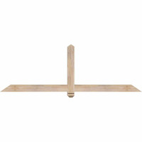 72"W x 24"H x 3 1/2"D x 3 1/2"F, 08/12 Pitch, Eugene Smooth Timber Gable Bracket, Douglas Fir
