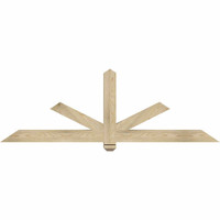 72"W x 24"H x 04"D x 4"F, 08/12 Pitch, Kennewick Rough Sawn Timber Gable Bracket, Douglas Fir