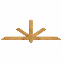 72"W x 24"H x 04"D x 4"F, 08/12 Pitch, Kennewick Rough Sawn Timber Gable Bracket, Western Red Cedar